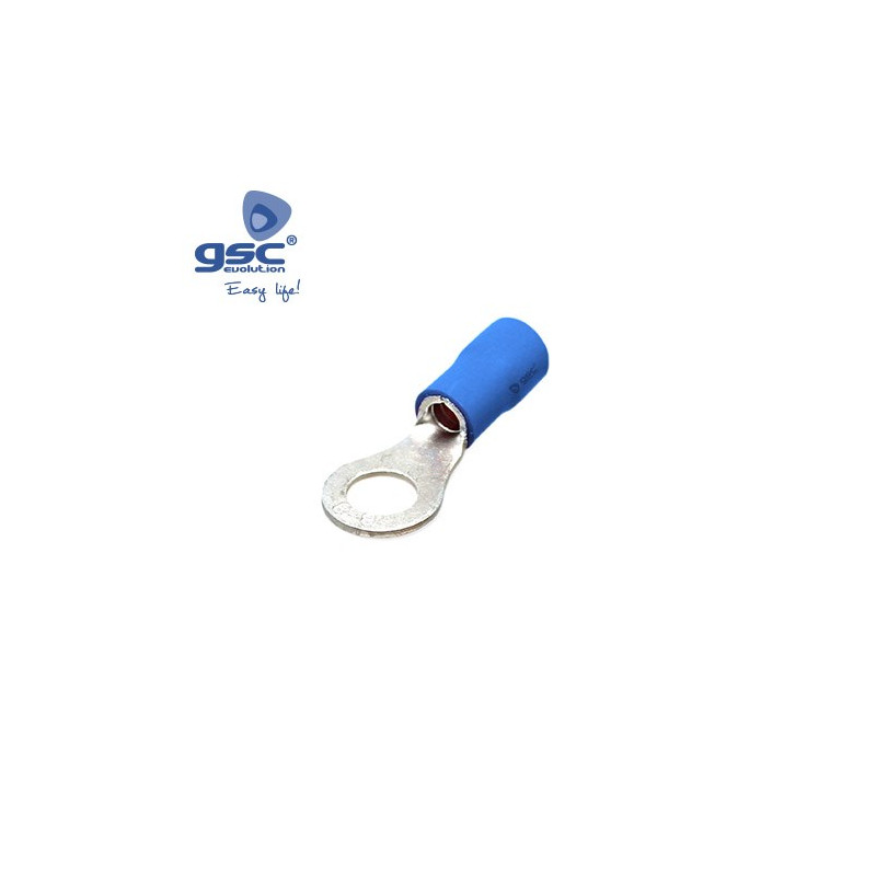 Terminal redondo preaislado de 4,3mm para cable de 2,5mm Azul Bolsa 50 unidades GSC