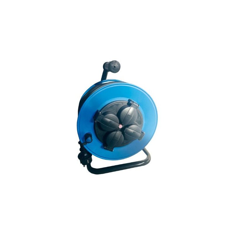 Enrollacables 25m 3x1,5mm 4 tomas Schuko profesional IP44 220V GSC C1/2