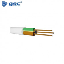 Cable manguera redonda VV-F FLEXIBLE 3x1,5mm Blanco Rollo 50m GSC