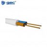 Cable manguera redonda 2x1mm 50m Blanco GSC