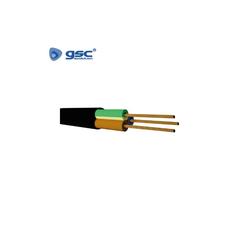 Cable manguera redonda RV-K FLEXIBLE 3x2,5mm Negro Rollo 50m GSC