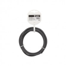 Cable textil 2,5m 2x0,75mm Negro/Blanco GSC C1/50