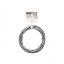 Cable textil 2,5m 2x0,75mm Plateado GSC C1/50