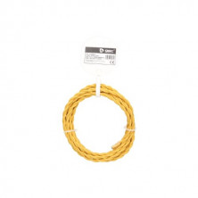 Cable textil 2,5m 2x0,75mm trenzado Amarillo GSC C1/35