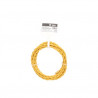 Cable textil 2,5m 2x0,75mm trenzado Amarillo GSC C1/35