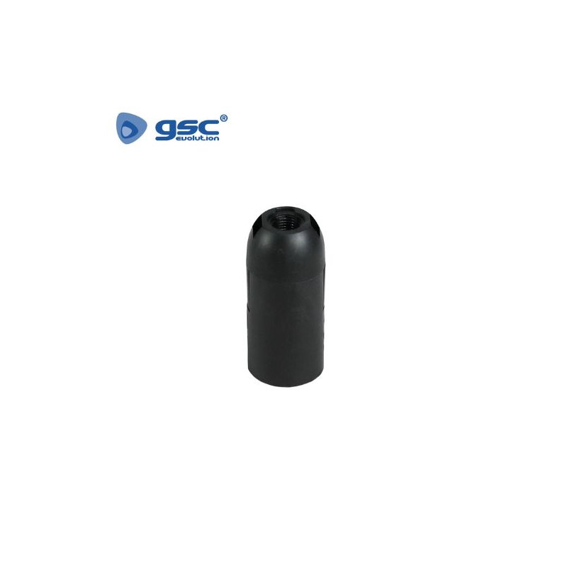 Portalámpara E14 Termoplástico Liso Negro GSC C10/300