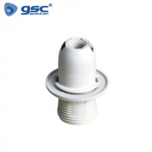 Portalámpara E14 Termoplástico Semiroscado con arandela Blanco GSC C10/200