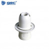 Portalámpara E14 Termoplástico Semiroscado con arandela Blanco GSC C10/200