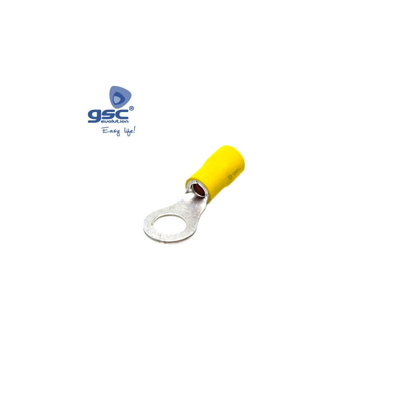 Terminal redondo preaislado de 5,3mm para cable de 4-6mm Amarillo Bolsa 50 unidades GSC