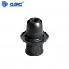 Portalámpara E14 Termoplástico Semiroscado con arandela Negro GSC C10/200