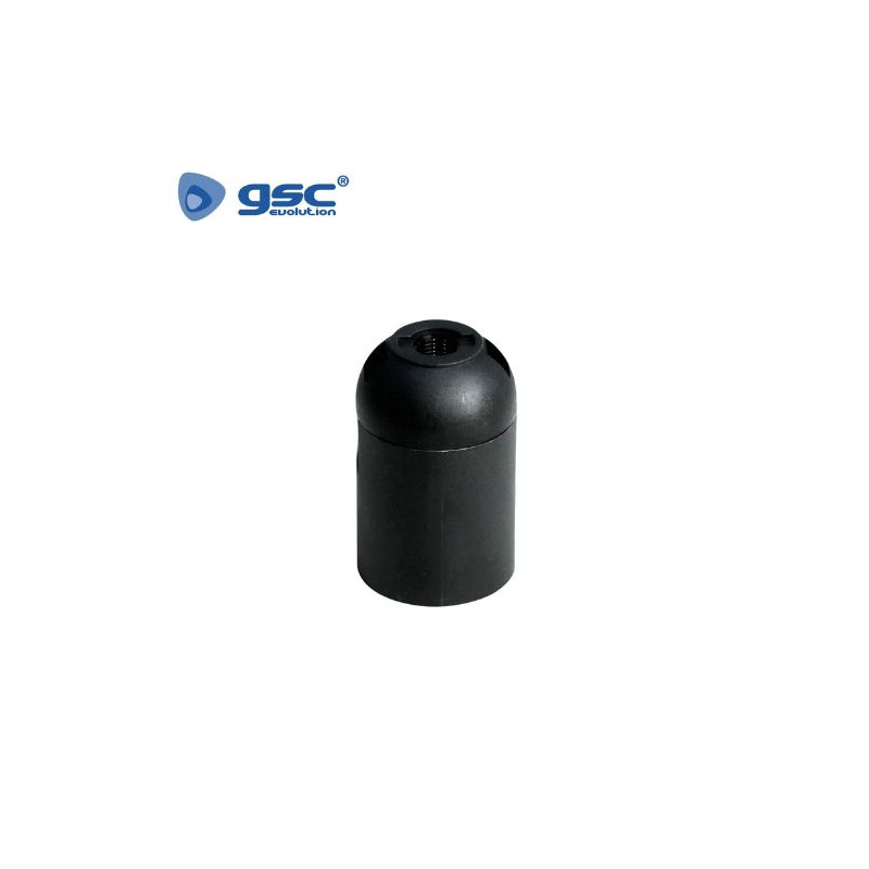 Portalámpara E27 Termoplástico Liso Negro GSC C10/400