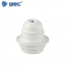 Portalámpara E27 Baquelita semiroscado Blanco GSC C16/256