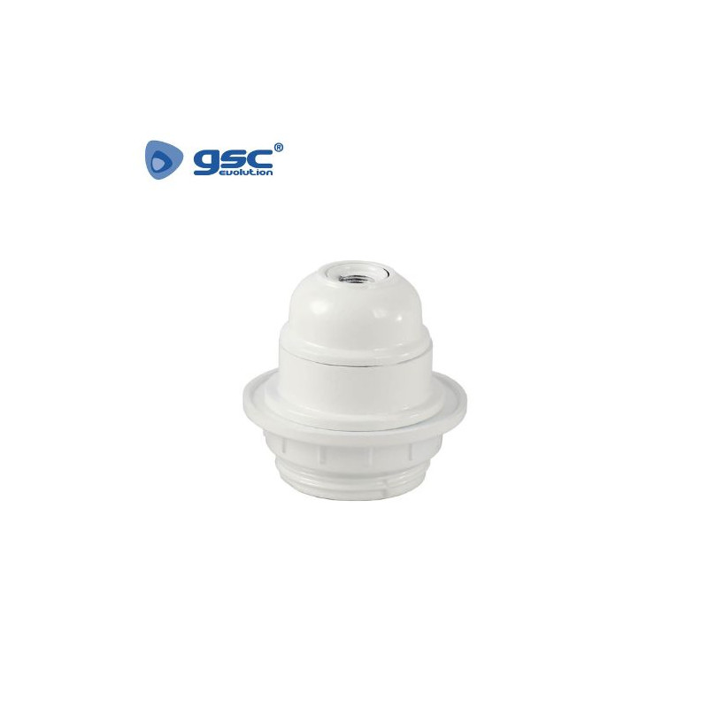 Portalámpara E27 Baquelita semiroscado Blanco GSC C16/256