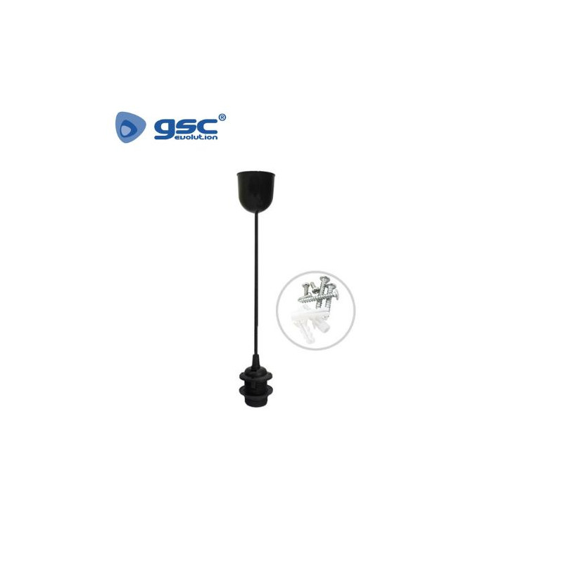 Lámpara colgante Serie Cuval E27 60w Negra GSC C1/100