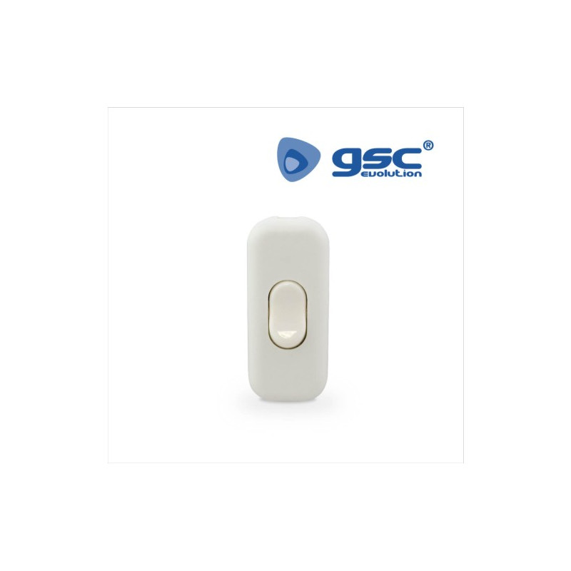 Interruptor de paso unipolar 6A 32x17.6x50mm Blanco 220V GSC C10/1000
