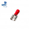 Terminal faston hembra plano de 3,8mm para cable de 1,5mm Rojo Bolsa 50 unidades GSC