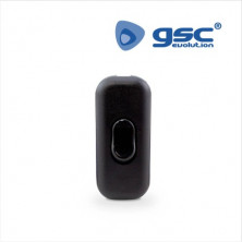Interruptor de paso unipolar 6A 32x17.6x50mm Negro 220V GSC C10/1000