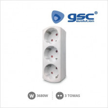 Adaptador Triple Vertical TT 16A-220V GSC C10/100