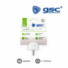 Adaptador Doble Blanco TT 16A-220V GSC C10/100