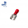 Terminal faston hembra plano de 5,6mm para cable de 1,5mm Rojo Bolsa 50 unidades GSC