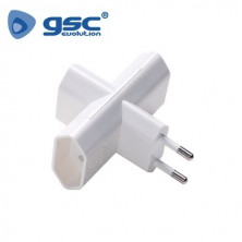 Adaptador Triple Blanco 10A-220V GSC C25/250