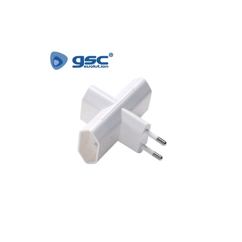 Adaptador Triple Blanco 10A-220V GSC C25/250