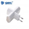 Adaptador Triple Blanco 10A-220V GSC C25/250