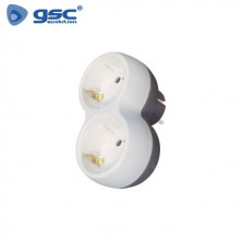 Adaptador Doble Blanco TT 16A-220V GSC C1/40