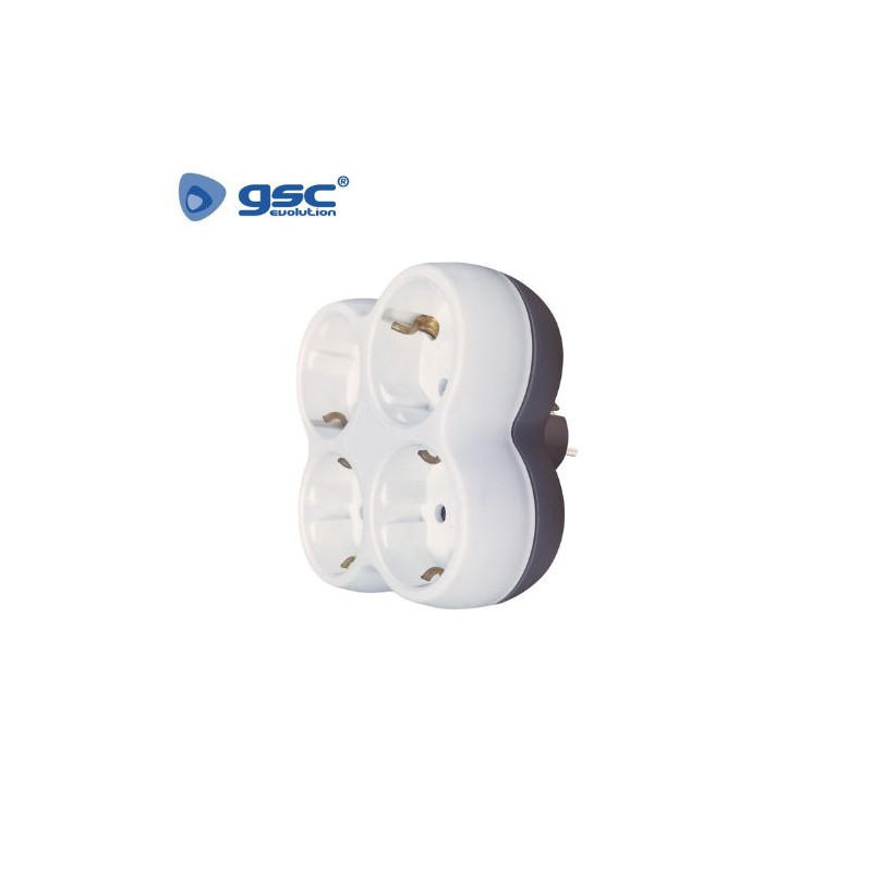 Adaptador Cuádruple 4 salidas TT 16A-220V GSC C1/40