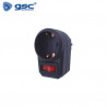 Adaptador con interruptor Negro TT 16A-220V GSC C10/100