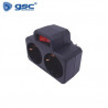 Adaptador Doble con interruptor Negro TT 16A-220V GSC C10/100