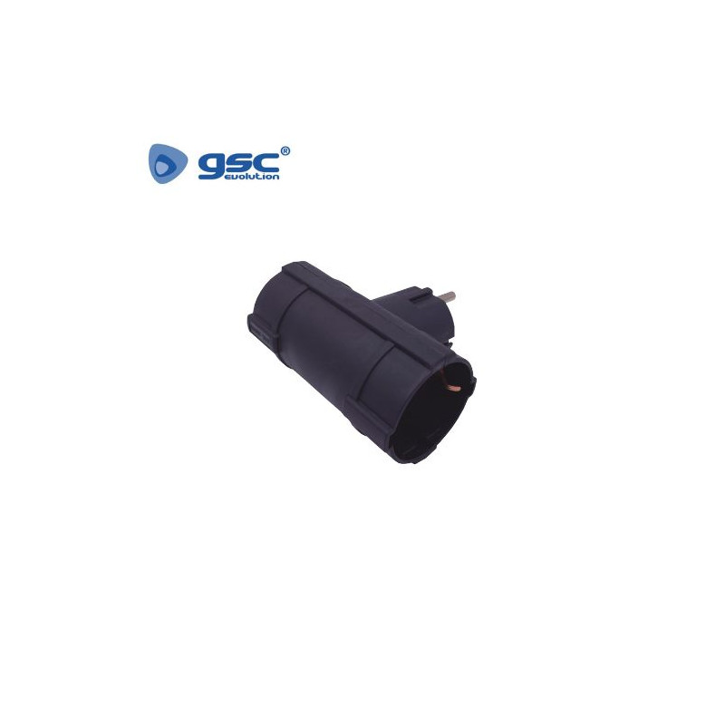 Adaptador Doble Negro TT 16A-220V GSC C10/100