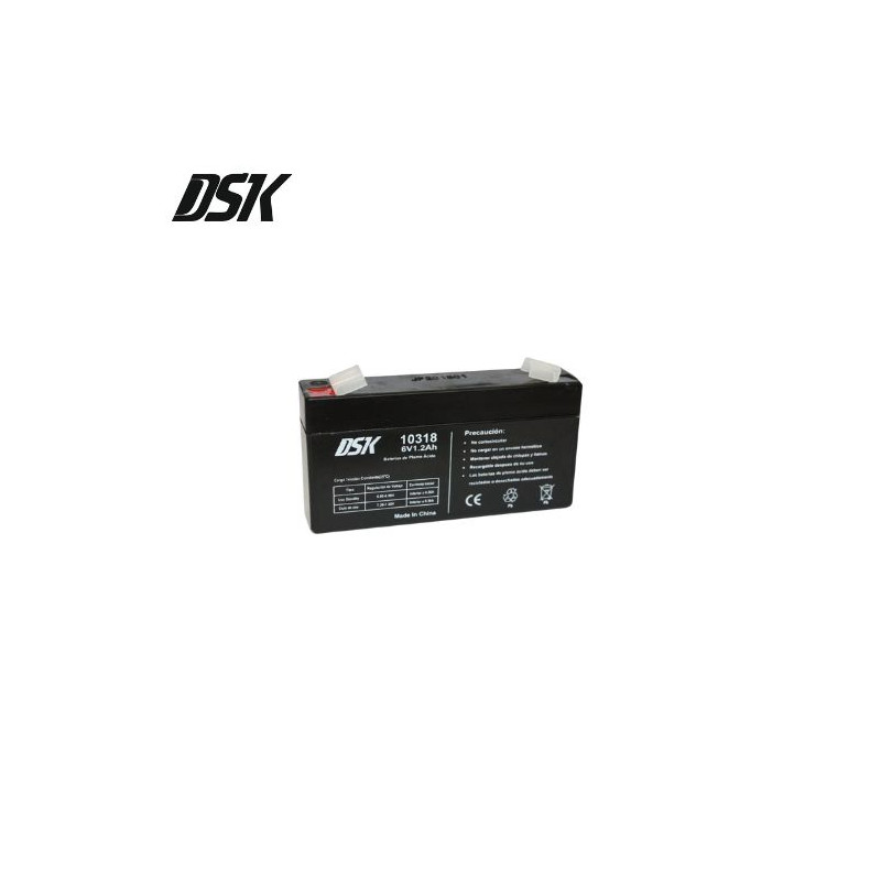 Batería de Plomo 6v 1,3 Ah DSK