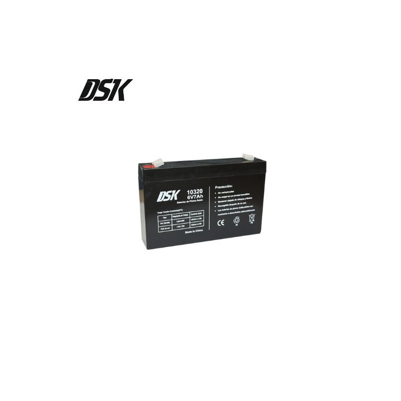 Batería de Plomo 6v 7 Ah DSK