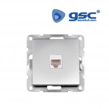 Mecanismo empotrar Serie IOTA Base Telef e Intern 8p8c-RJ45 Plata GSC C8/80
