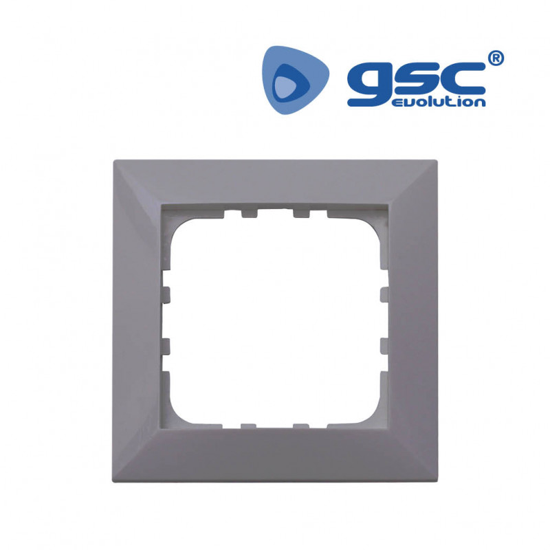 Embellecedor Serie IOTA 1 modulo Plata Policarbonato GSC C20/400