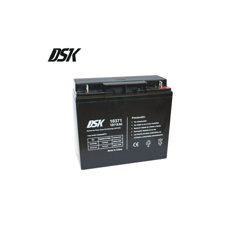 Batería de Plomo 12v 18Ah Alta Descarga UPS-Modelo recomendado para SAIs DSK