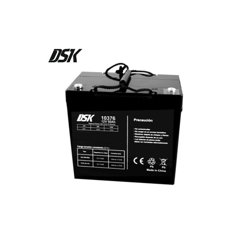 Batería de Plomo GEL indicado para movilidad Ciclo Profundo 12v 50Ah DSK