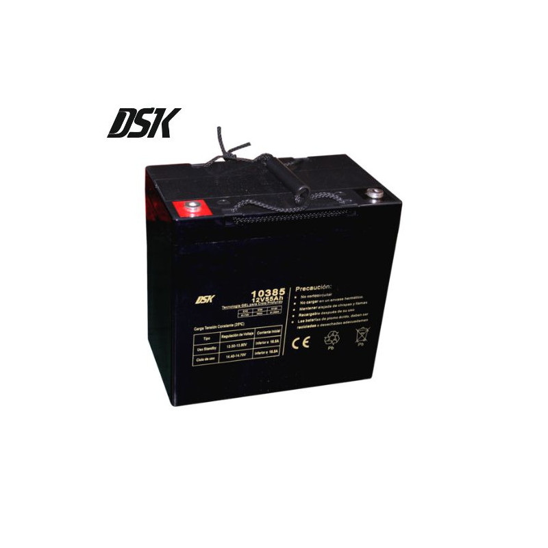 Batería de Plomo GEL indicado para movilidad Ciclo Profundo 12v 55 Ah DSK