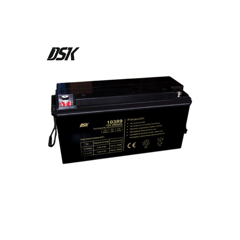 Batería de Plomo GEL indicado para movilidad Ciclo Profundo 12v 200Ah DSK
