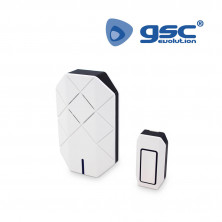 Timbre inalámbrico con pulsador tactil 100m Alimentado a pilas IP44 GSC C10/60