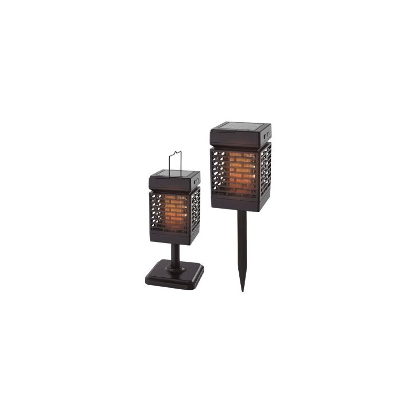 Estaca Jardín Solar mata insectos LED 5w 1800K 100Lm Negro 385x80mm Alata IP44 NAVELIS C1/12