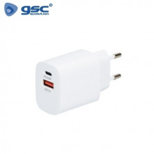 Cargador 2 tomas USB de carga rápida (1 toma USB A de 3A + 1 toma USB C) GSC C1/200