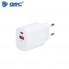 Cargador 2 tomas USB de carga rápida (1 toma USB A de 3A + 1 toma USB C) GSC C1/200