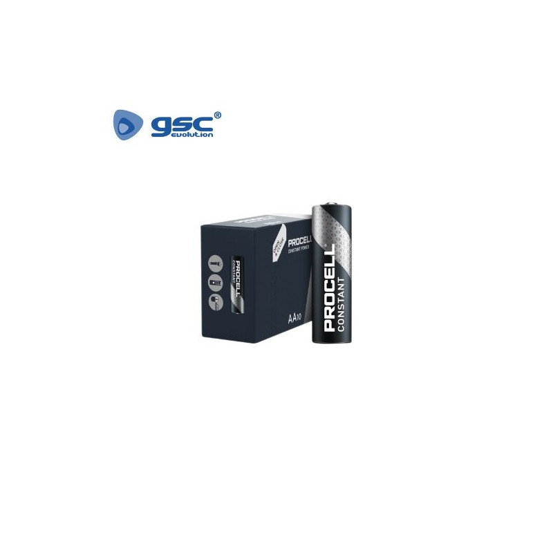 Pila Alcalina AA LR06 1,5v Industrial Caja 10 Pilas PROCELL (Precio por caja de 10 pilas)