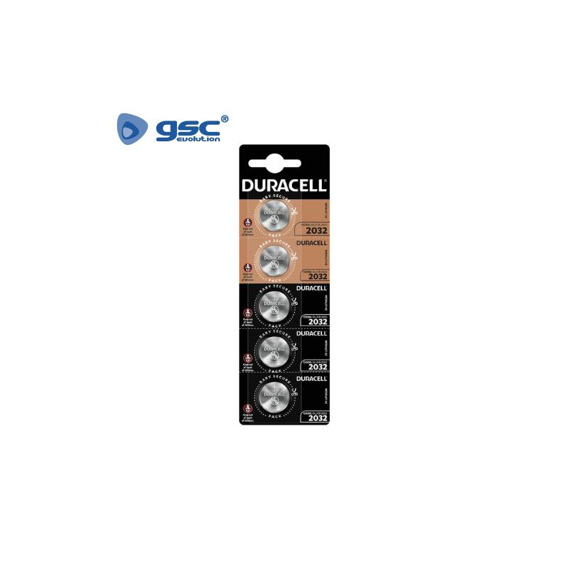 Pila Litio CR2032 3v Blister 5 pilas DURACELL