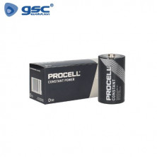 Pila Alcalina D LR20 1,5v Industrial Caja 10 Pilas (Precio por caja de 10 pilas) PROCELL