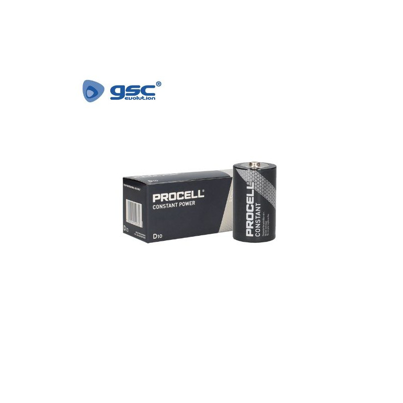Pila Alcalina D LR20 1,5v Industrial Caja 10 Pilas (Precio por caja de 10 pilas) PROCELL