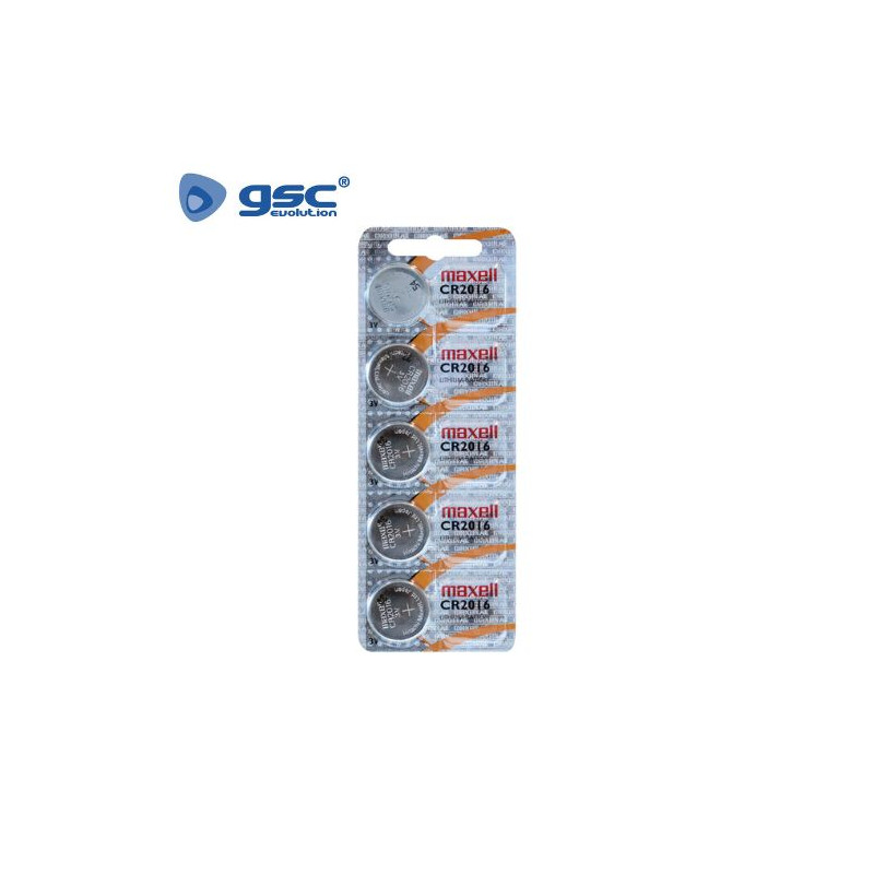Pila Litio CR2016 3v Blíster 5 pilas MAXELL C20/200