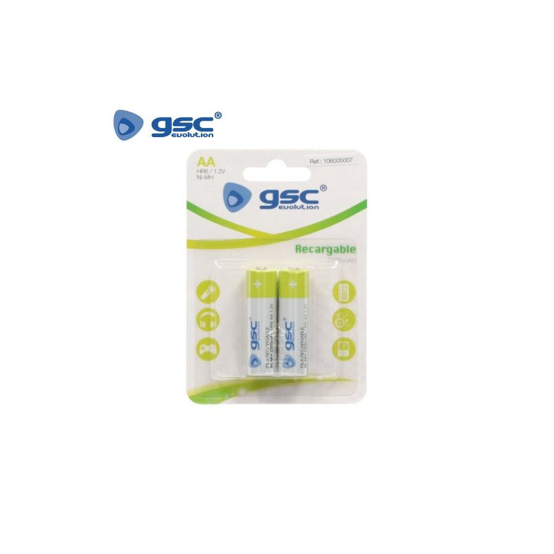 Pila Recargable AA 2300 mAh Blister 2 pilas GSC C10/100